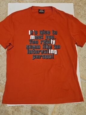 Men's Orange Graphic Tee